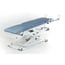 Table d'examen gynécologique électrique : trois corps, trois moteurs, à montée droite, Trendelenburg et roues escamotables