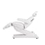 Fauteuil électrique Gir : quatre moteurs, fonction antigravité, six réglages mémorisables et revêtement en PU blanc.