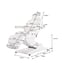 Fauteuil électrique Gir : quatre moteurs, fonction antigravité, six réglages mémorisables et revêtement en PU blanc.