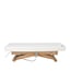 Table de massage électrique Cyx+ : trois moteurs, matelas SuperSoft, revêtement en PU blanc et finition bois naturel