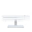 Table de massage électrique Hern+ : un moteur, hauteur réglable, matelas monobloc et revêtement en PU blanc