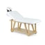Table de soins fixe en bois Weelko SERR pour spa et institut de beauté (2 sections) avec étagère inférieure et rembourrage haut confort Table de soins fixe en bois Weelko SERR pour spa et institut de beauté (2 sections) avec étagère inférieure et rembourrage haut confort