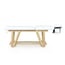 Table de soins fixe en bois Weelko SERR pour spa et institut de beauté (2 sections) avec étagère inférieure et rembourrage haut confort Table de soins fixe en bois Weelko SERR pour spa et institut de beauté (2 sections) avec étagère inférieure et rembourrage haut confort