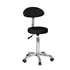 Tabouret Fast Plus avec dossier: Design ergonomique, base chromée à cinq roues et hauteur réglable - Couleur: Noir - Référence: A12.1023AB2 Tabouret Fast Plus avec dossier: Design ergonomique, base chromée à cinq roues et hauteur réglable - Couleur: Noir - Référence: A12.1023AB2