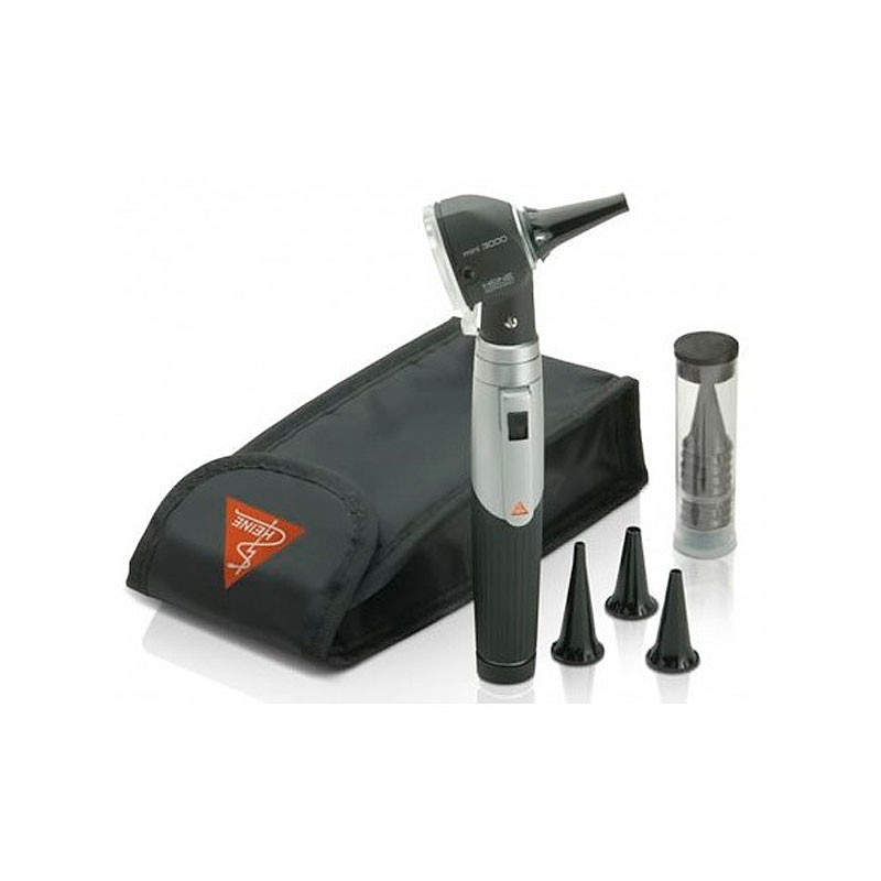 Otoscope heine mini 3000 avec poignée à piles, 5 spéculums jetables