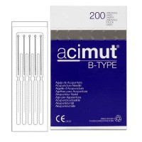 Aiguilles d'acupuncture Azimut Type B - Manche argenté à tête ronde sans guide sous blister de cinq aiguilles Aiguilles d'acupuncture Azimut Type B - Manche argenté à tête ronde sans guide sous blister de cinq aiguilles