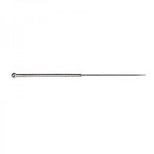 Aiguilles Acupuncture avec manche en argent avec tête ronde sans guide Zenlong 0,30X75 mm