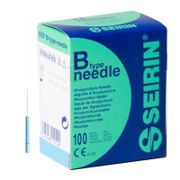 Aiguilles Seirin Type B avec manche plastique sans guide 0,20x15 mm (couleur bleu) Aiguilles Seirin Type B avec manche plastique sans guide 0,20x15 mm (couleur bleu)