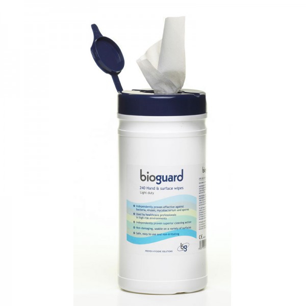 Lingettes humides désinfectantes Bioguard (240 unités)