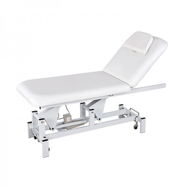 Table d'esthétique et de massage des lombaires : Électrique, à deux corps et moteur pour le réglage de la hauteur