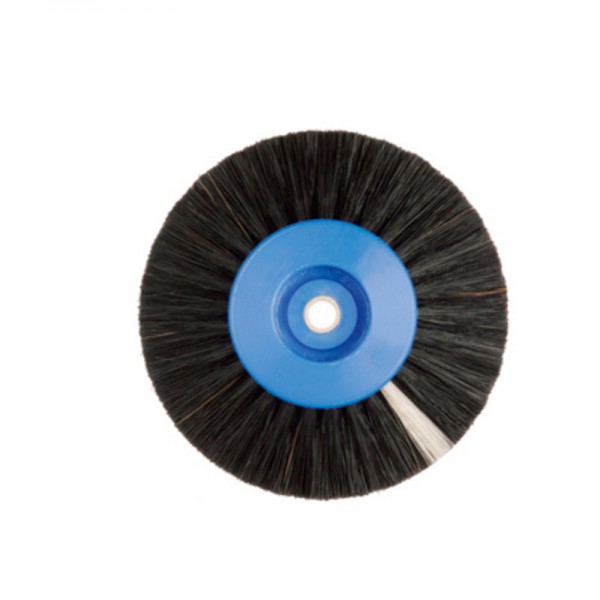 Brosse circulaire convergente à quatre rangées Hatho en poils noirs (60 pièces)