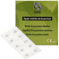 Punaise d'auriculothérapie en acier avec double adhésif en plastique transparent (0,2 x 1,5 mm)