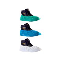 Couvre-chaussures - collants en polyéthylène rugueux avec certificat CE : Couleur verte, bleue ou blanche (100 Unités)