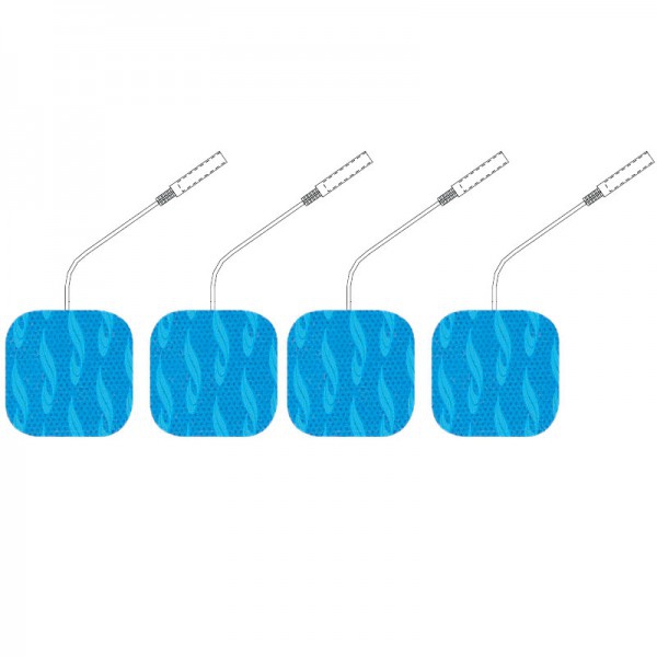 Électrodes adhésives avec câble 50 mm x 50 mm New Age