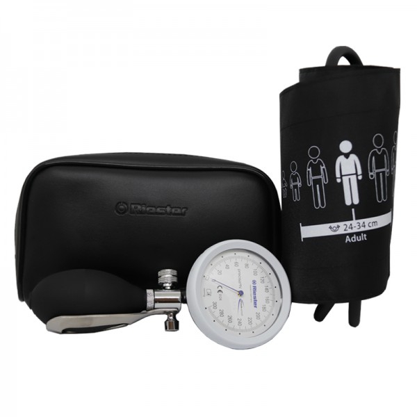 Tensiomètre anéroïde antichoc Riester Precisa N : Avec brassard, velcro, un tube et sans latex Tensiomètre anéroïde antichoc Riester Precisa N : Avec brassard, velcro, un tube et sans latex
