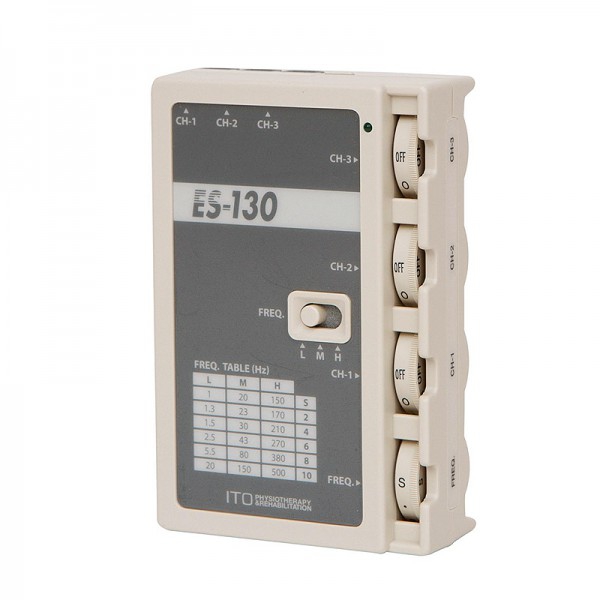 Électrostimulateur d'acupuncture ITO ES-130 avec trois canaux de sortie indépendants : le plus petit du marché, facile à utiliser Électrostimulateur d'acupuncture ITO ES-130 avec trois canaux de sortie indépendants : le plus petit du marché, facile à utiliser