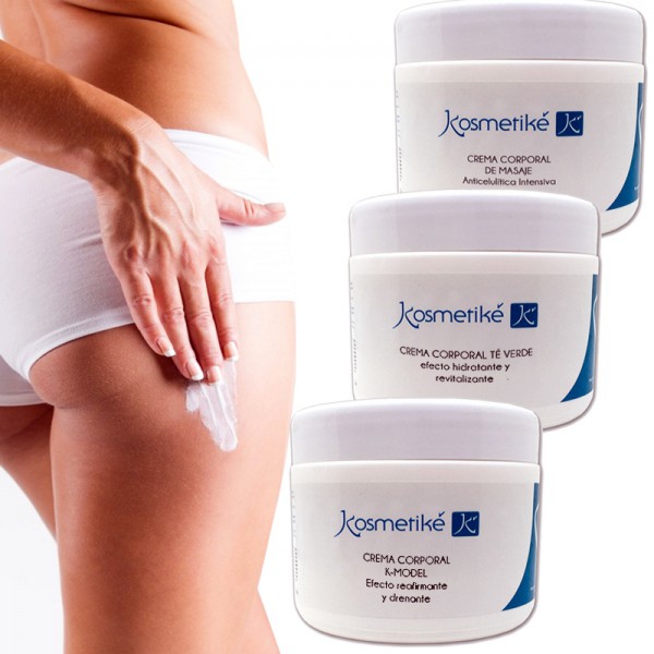 Kit intensif anti-cellulite: crème anti-cellulite réductrice + crème corporelle lipolytique et réductrice + crème raffermissante