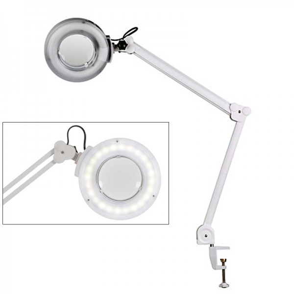 Expand Lampe loupe à lumière froide LED avec trois grossissements (base de fixation par pince) Expand Lampe loupe à lumière froide LED avec trois grossissements (base de fixation par pince)