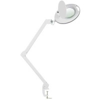 Lampe loupe Mega Cold Light LED avec cinq grossissements (base de fixation à pince)