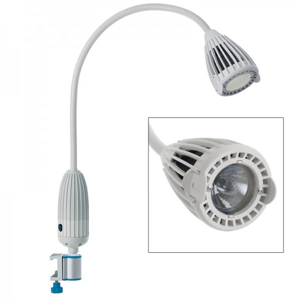 Lampe d'examen Luxiflex Halogène 35W : 50 000 lux à 50 centimètres (différents ancrages disponibles)