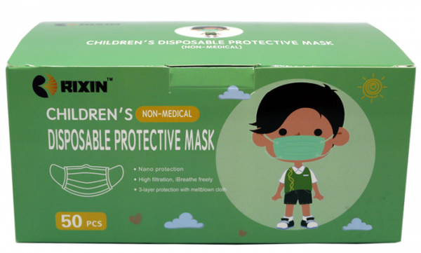 Masques hygiéniques garçon / fille 3 couches - Boîte de 50 unités