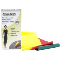 Pack de trois bandes élastiques sans latex pour débutants Thera-Band (sans latex) : résistance douce, moyenne et forte Pack de trois bandes élastiques sans latex pour débutants Thera-Band (sans latex) : résistance douce, moyenne et forte