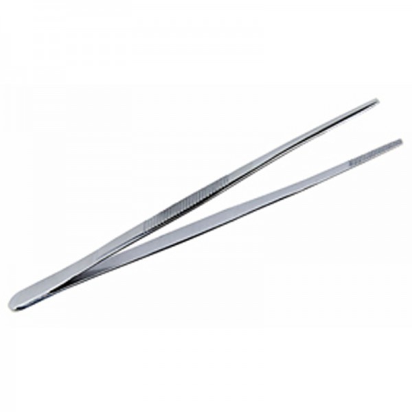 Pince à pointe plate épaisse de 12,5 cm: idéale pour l'auriculothérapie (acier inoxydable)