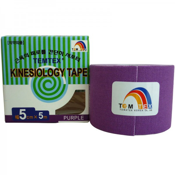 Temtex Kinesiology Tape couleur violet (5cm x 5m)