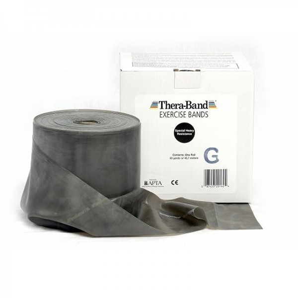 Thera Band 5,5 mètres : Rubans spéciaux en latex à forte résistance - Couleur noire