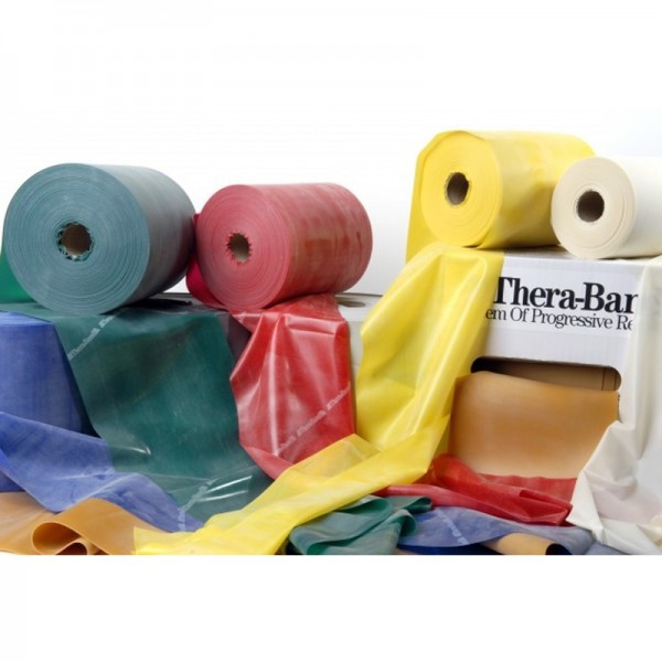Thera Band 150 pieds : bandes en latex (différentes résistances) Thera Band 150 pieds : bandes en latex (différentes résistances)