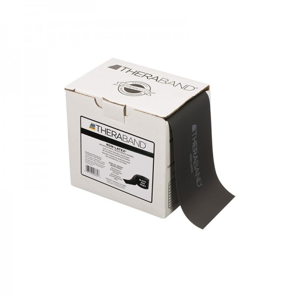 Thera Band Latex Free 22,9 mètres: Rubans spéciaux sans latex à forte résistance - Couleur noire Thera Band Latex Free 22,9 mètres: Rubans spéciaux sans latex à forte résistance - Couleur noire