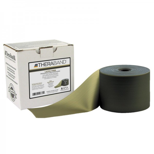 Thera Band Latex Free 22,9 mètres : Rubans de résistance olympique sans latex - Couleur or Thera Band Latex Free 22,9 mètres : Rubans de résistance olympique sans latex - Couleur or