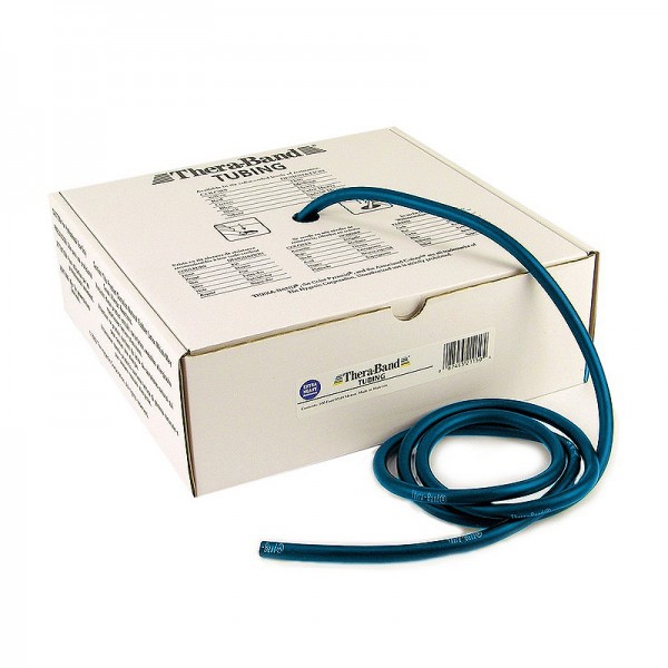 Thera Band Tubing 7.5m: Tubes en latex à résistance extra-forte - Couleur bleue Thera Band Tubing 7.5m: Tubes en latex à résistance extra-forte - Couleur bleue