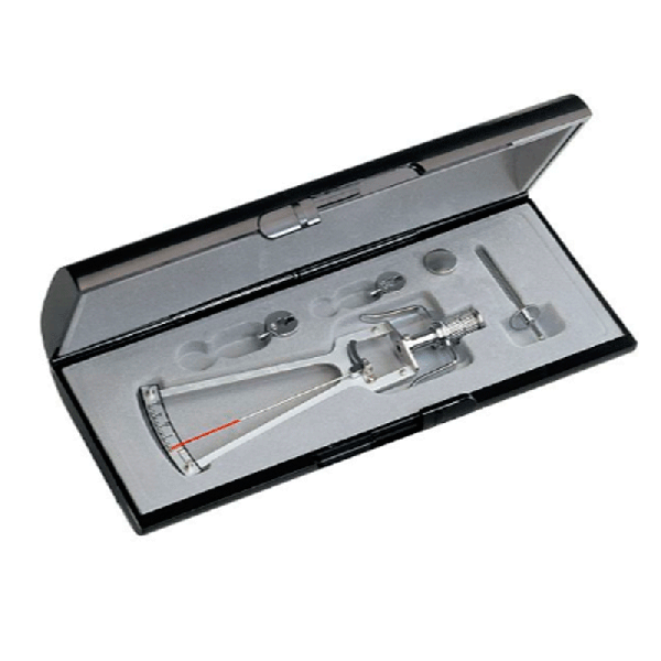 Tonomètre oculaire Riester schiötz : spécification trois, avec test de protocole Tonomètre oculaire Riester schiötz : spécification trois, avec test de protocole