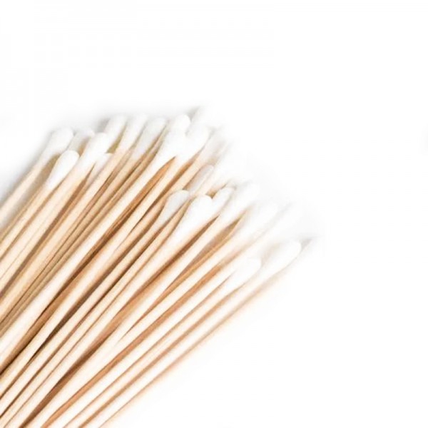 Écouvillon en bois stérile avec coton (100 unités) Écouvillon en bois stérile avec coton (100 unités)