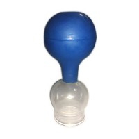 Ventouse avec poire en caoutchouc individuelle en verre (tailles disponibles) Ventouse avec poire en caoutchouc individuelle en verre (tailles disponibles)