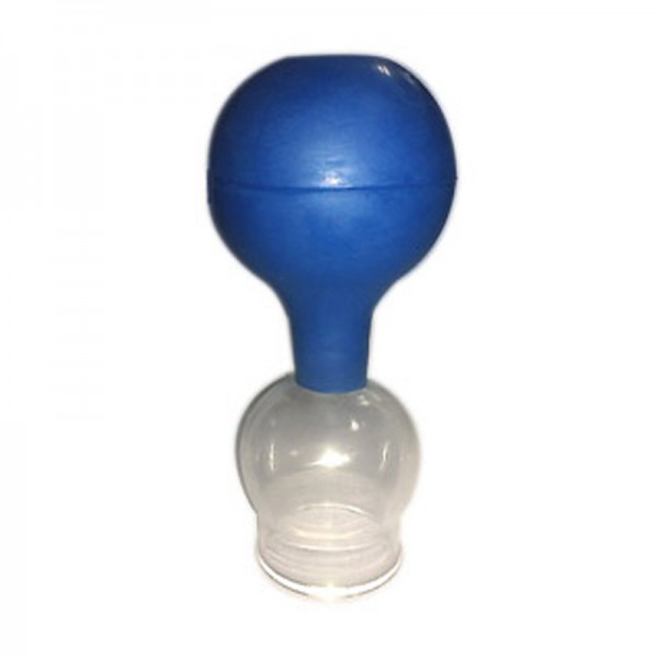 Ventouse avec poire en caoutchouc individuelle en verre (tailles disponibles) Ventouse avec poire en caoutchouc individuelle en verre (tailles disponibles)