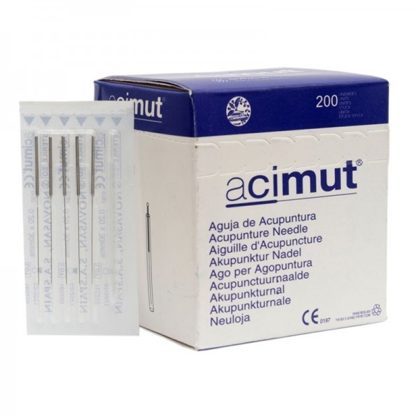 Aiguilles d'acupuncture - Manche en acier sans tête ronde avec guide à cinq aiguilles + Guide (Azimuth) Aiguilles d'acupuncture - Manche en acier sans tête ronde avec guide à cinq aiguilles + Guide (Azimuth)