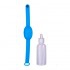 Bracelet en gel hydroalcoolique rechargeable avec flacon distributeur cadeau (différentes couleurs disponibles) - Couleur: Bleu - 