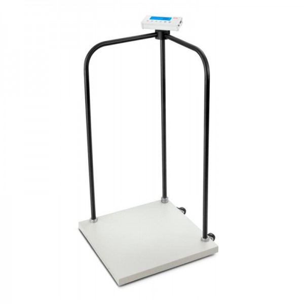 Pèse-personne électronique au sol pour personnes obèses avec main courante : Poids maximum 300kg, graduation 100gr, classe professionnelle Pèse-personne électronique au sol pour personnes obèses avec main courante : Poids maximum 300kg, graduation 100gr, classe professionnelle