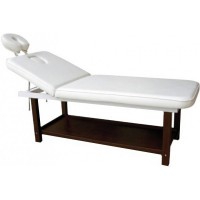 Table SPA et esthétique Rombo à deux corps : Avec structure fixe, trou facial, dossier et appui-tête réglable