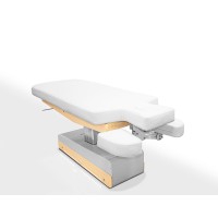 Table électrique haut de gamme Swop S3 SPA avec chauffage et tri-tête : Personnalisable, design sans couture, confort extrême... un modèle qui réinvente les règles du jeu (couleur bois naturel)