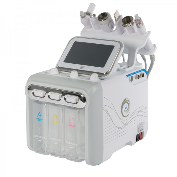 HighTech Combi Hydro : Radiofréquence, Ultrasons, peeling ultrasonique, hydrodermabrasion, marteau à froid et spray pour l'équipement de beauté le plus polyvalent du marché HighTech Combi Hydro : Radiofréquence, Ultrasons, peeling ultrasonique, hydrodermabrasion, marteau à froid et spray pour l'équipement de beauté le plus polyvalent du marché