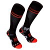 DERNIÈRES TAILLES - Compressport Full Socks V2 - Chaussette technique ultra haute - Couleur noire (taille 1S-1M)