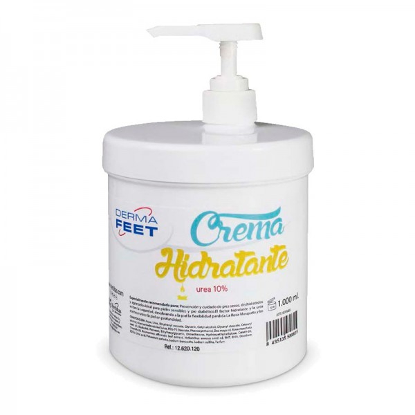 Crème Hydratante Derma Pieds 10% Urée : Idéale pour les peaux sensibles et diabétiques grâce à son action anti-inflammatoire et hydratante (un kilo)