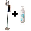 Distributeur hygiénique vertical en acier avec support de gel et gants ou masques + gel hydroalcoolique gratuit (500 ml)