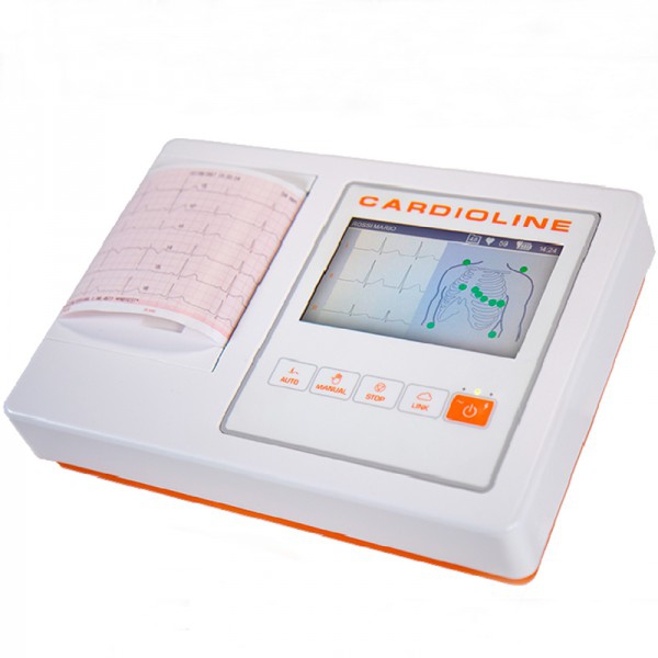Électrocardiographe Cardioline ECG100L : appareil portable complet, efficace et simple à usage professionnel