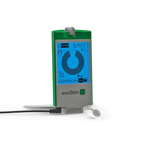 Unité thérapeutique EvoStim P : un canal de stimulation, un canal de biofeedback de pression. Composé de piles, manuel d'instructions, câble de connexion et sonde RU-V2STFW. Idéal pour la rééducation périnéale Unité thérapeutique EvoStim P : un canal de stimulation, un canal de biofeedback de pression. Composé de piles, manuel d'instructions, câble de connexion et sonde RU-V2STFW. Idéal pour la rééducation périnéale