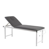 Civière fixe Coinfycare Fix : deux sections, professionnelle pour la physiothérapie et le massage avec dossier réglable et revêtement antibactérien Civière fixe Coinfycare Fix : deux sections, professionnelle pour la physiothérapie et le massage avec dossier réglable et revêtement antibactérien