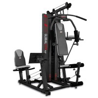 Machine de musculation Global Gym Plus – Combine une presse pour jambes assises et un fléchisseur abdominal avec trempette